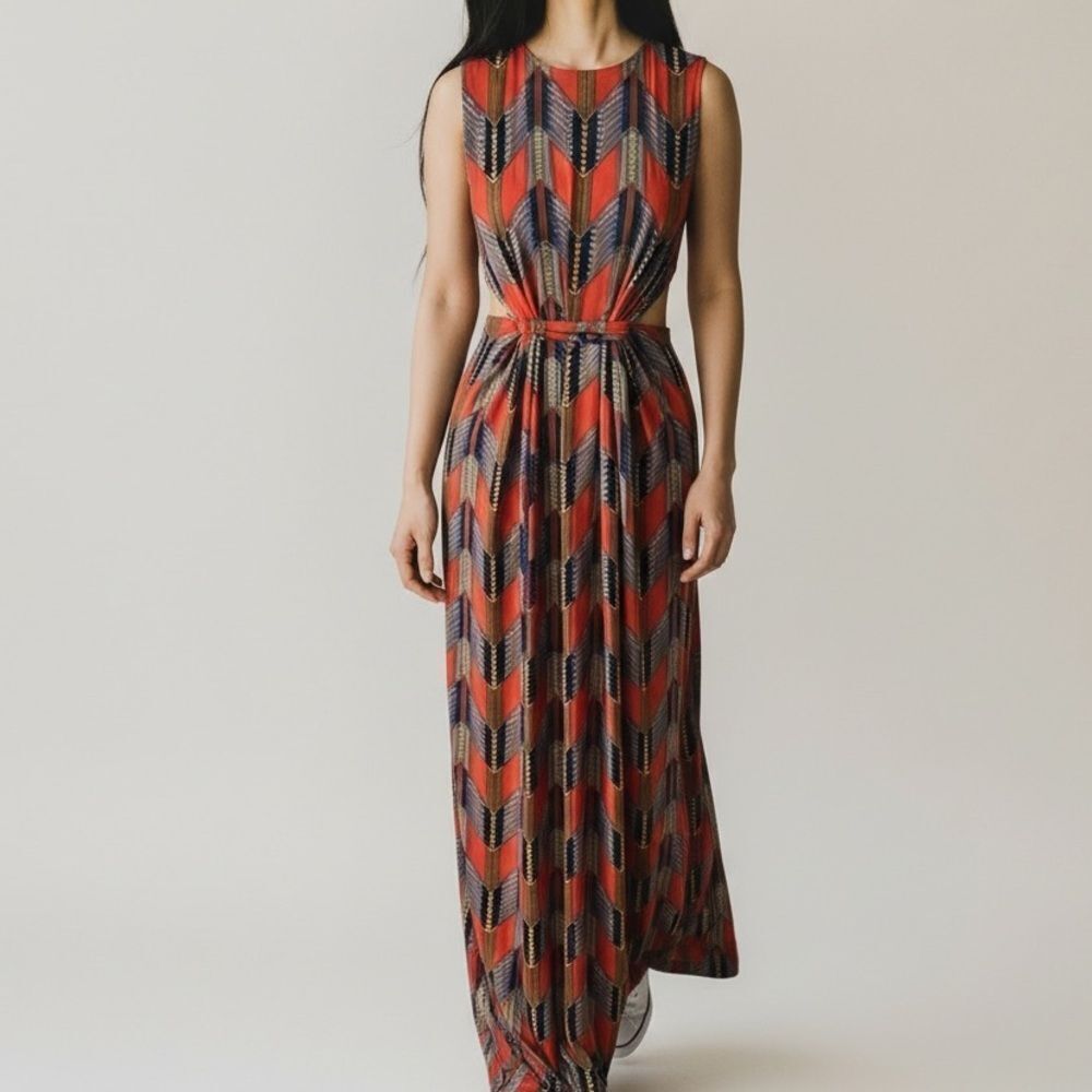 T-Bags Los Angeles Aztec Vibe Sexy Maxi Dress in Size XS